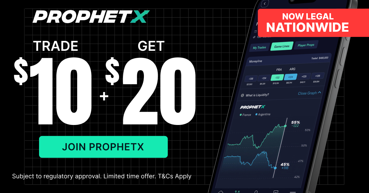 ProphetX — Trade $10, get $20